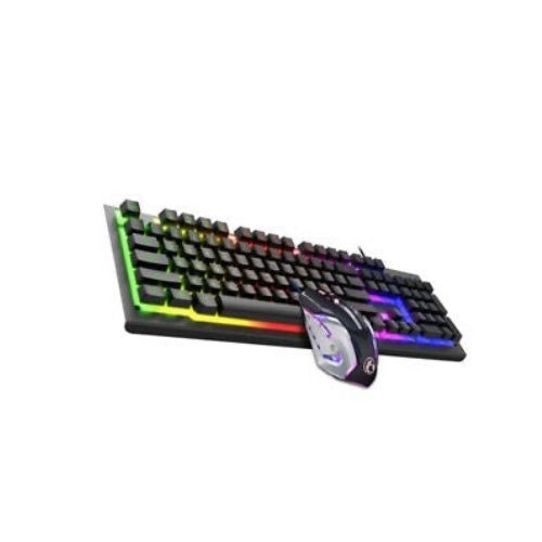 Gaming Keyboard USB Wired Floating Keyboard Quiet Ergonomic with RGB Light
