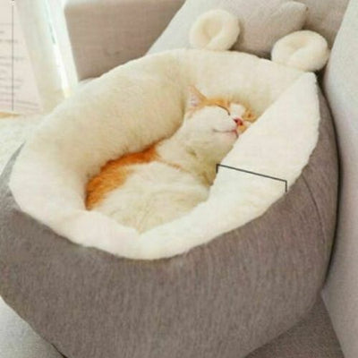 Cat Bed for Indoor Cats Durable Comfy Kitten Puppy Nest Washable Non-slip Bottom