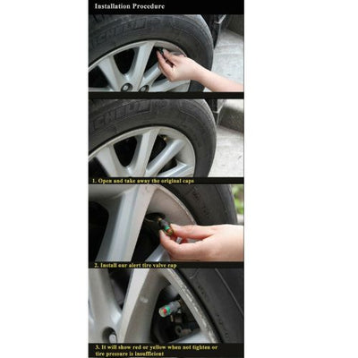 Car Tire Pressure  Monitor Valve Warning Cap Sensor Indicator Eye Alert Caps