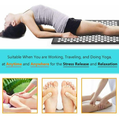 Yoga Massage Acupressure Mat Shakti Sit Lying Mats Pain Stress Soreness Relax CA