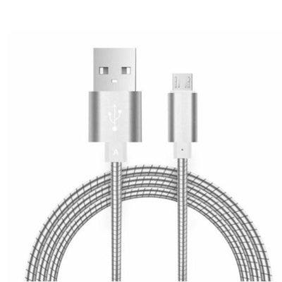 Micro USB Stainless Steel Metal Charging Cable for Samsung S5 S6 S7 LG G4 PS4