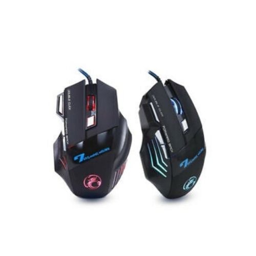 Gaming Mouse USB Optical 5500 Dpi LED 7 Buttons Wired Mice for Gamer Computer