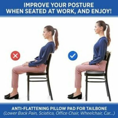 Coccyx Seat Cushion for Office/Home Chair - Comfortable Desk Chair Cushion CA