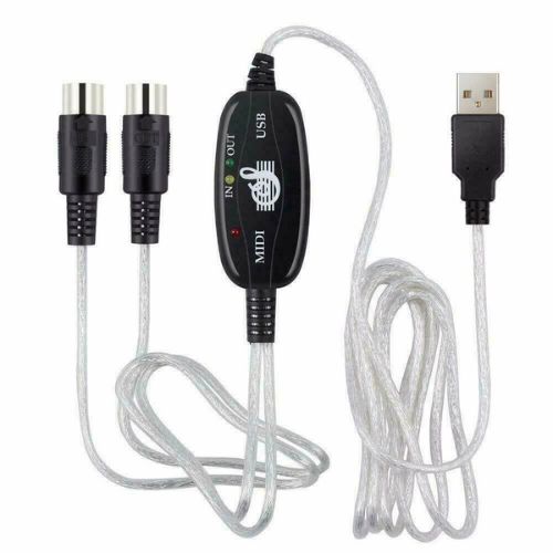 MIDI to USB Cable 5 Pin MIDI DIN USB Interface Adapter MIDI Converter For Mac PC