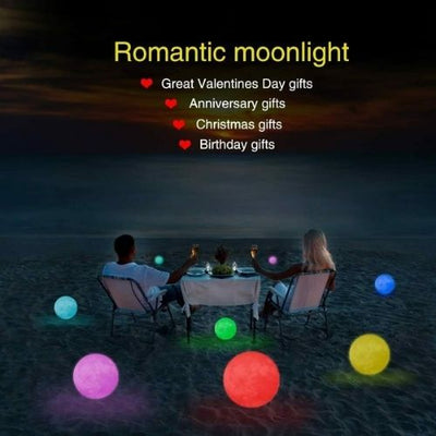 Rechargeable Moon Lamp Night Light Kids Dimmable LED Color Change 3D Dimmable CA