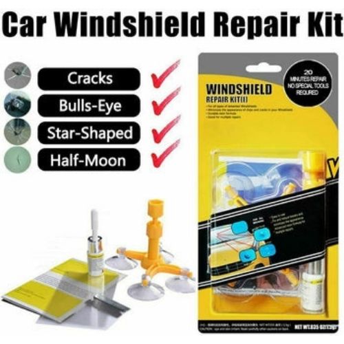 Windshield Repair Kit Quick Fix DIY Car Wind Glass Bullseye Rock Chip Crack Star