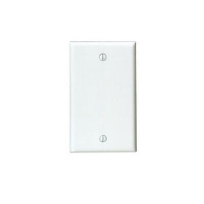 Wall Plate White Single Blank No Device Outlet Cover Stamped Face Plate