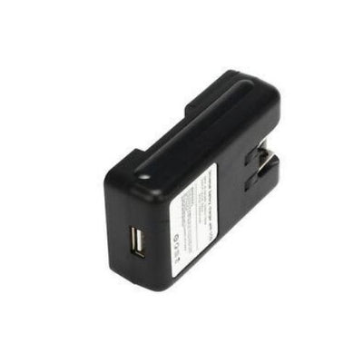 Universal Battery Charger w/ USB AC Charging Port for Cell Phone Camera Battery