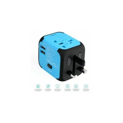Travel Adapter Universal Power Adapter Worldwide All-One 4 USB For US/EU/AU/UK