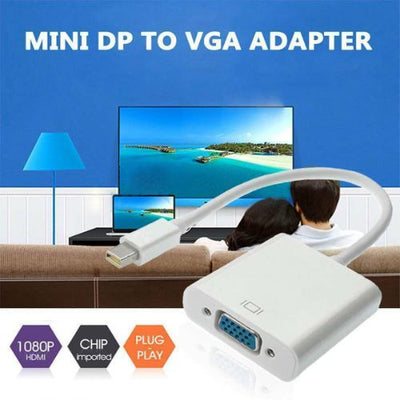 Mini DP to VGA Adapter Display Port For TV Projector Macbook Air Pro Thunderbolt