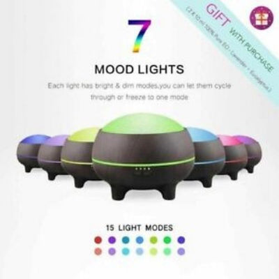 Aroma Diffuser With Bluetooth Speaker + Essential Oils For Aroma Diffuser (6pcs)