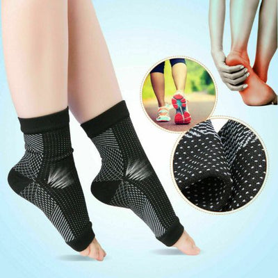 Copper Infused Compression Socks Planter Fasciitis Ankle Support Pain Relief  ca