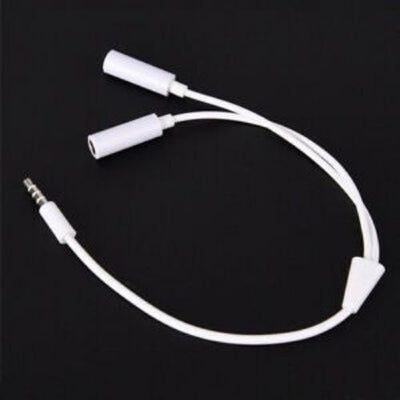 Y Splitter Cable 3.5 mm 1 Male to 2 Dual Female Audio Cable For Earphone Headset