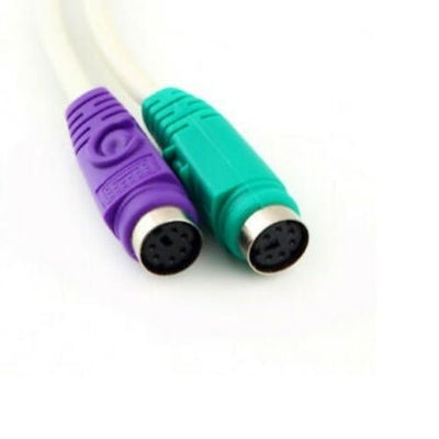 New USB Type A Male to PS2 PS/2 Female Cable Adapter Converter Keyboard/Mouse