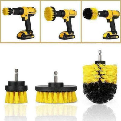 3 Pcs/Set Electric Drill Brush Bristle Cleaning Head for Car Tile Carpet Floor