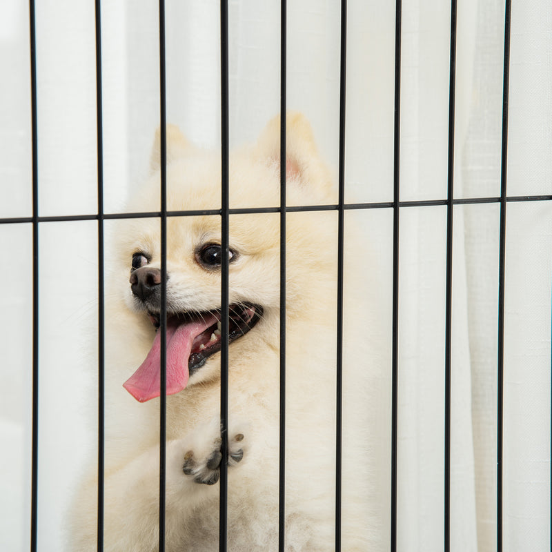 Freestanding Folding Pet Gate 4 Panels Dog Puppy Barrier with Support Feet