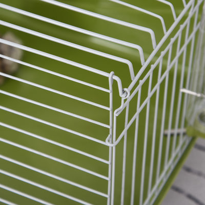 Guinea Pig, Hamster, &amp; Chinchilla House Cage w/ Food Dish, Wheels, &amp; Bottle