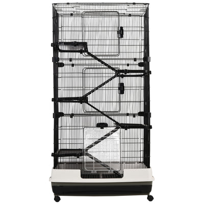 Moveable Small Animal Cage with Ramp, Platform, &amp; Strong Heavy Duty Build