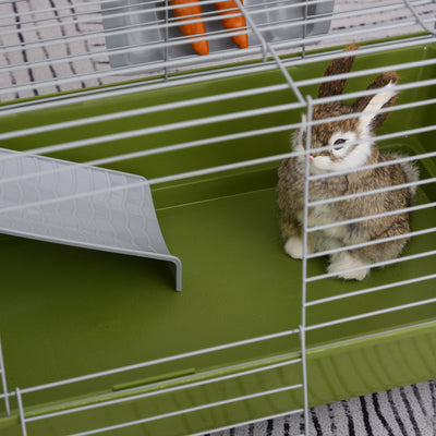 Guinea Pig, Hamster, &amp; Chinchilla House Cage w/ Food Dish, Wheels, &amp; Bottle