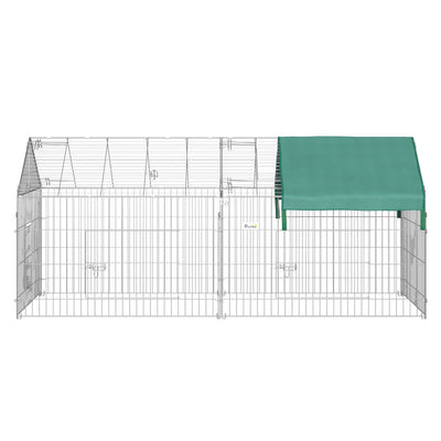 Galvanized Cage with Cover for Dog, Rabbit, and Chicken Run, 87&quot;