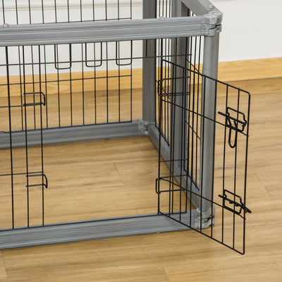 24.5&quot; Heavy-Duty Dog Fence 6 Panels Pet Playpen w/ Double Locking Latches