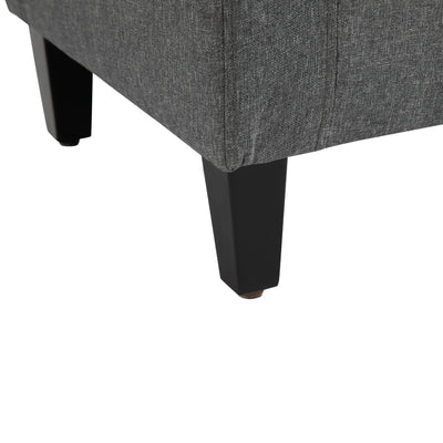 Deluxe Linen Storage Ottoman Bench Footrest Stool Large Storage Space