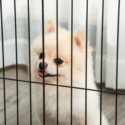 Freestanding Folding Pet Gate 4 Panels Dog Puppy Barrier with Support Feet