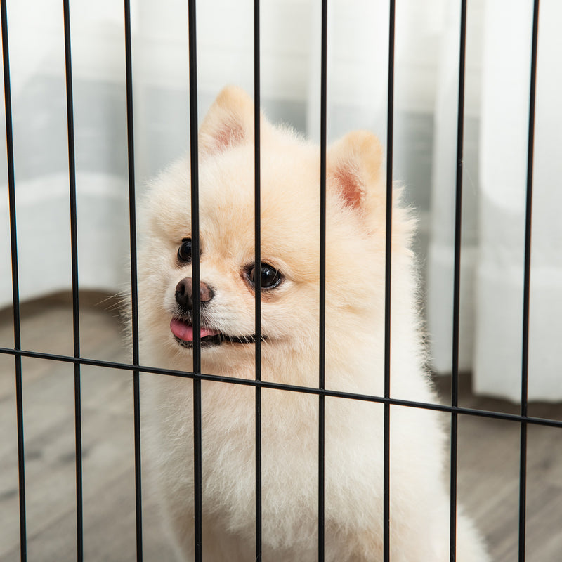 Freestanding Folding Pet Gate 4 Panels Dog Puppy Barrier with Support Feet