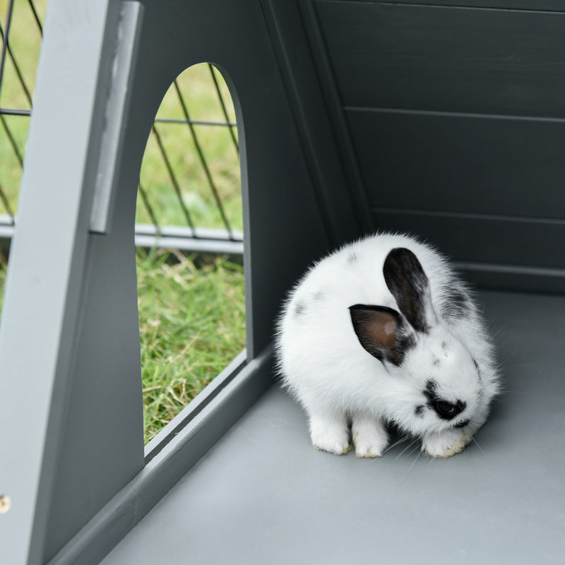 Outside Triangle Shaped Wooden Protective Pet House w/ Ventilating Wire