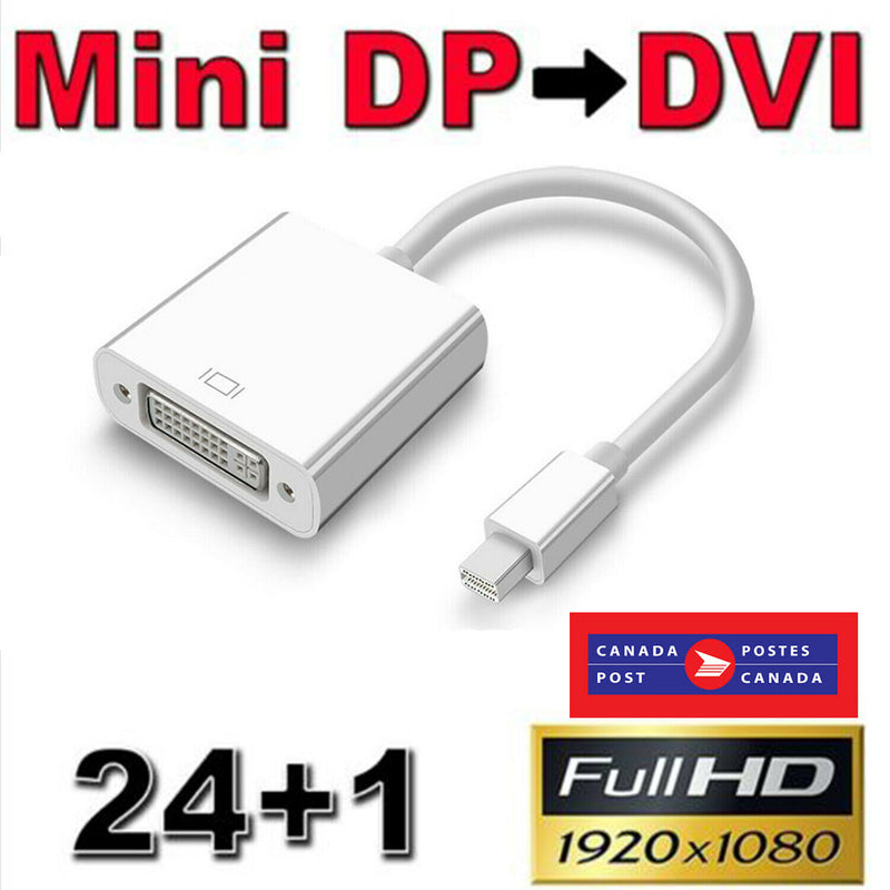 Mini DisplayPort to DVI Adapter Display Port DP For McBook Pro Air Thunderbolt