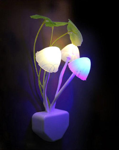 Mushroom With Lotus Leaf Design Multi-color LED Night Light Lamp Lantern KIDS