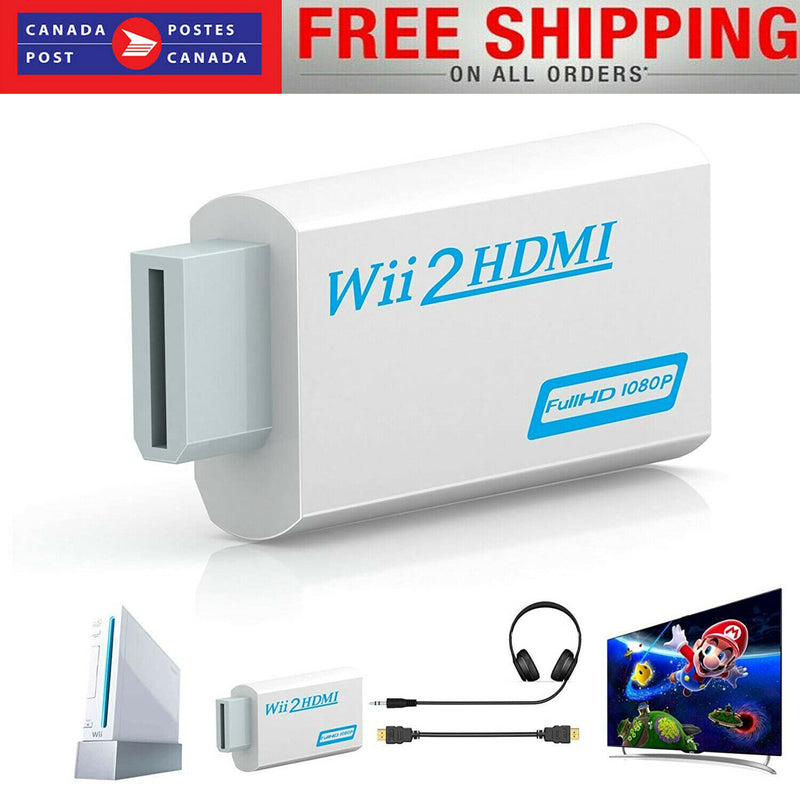 Practical Wii to HDMI Converter Adapter Supports All Wii Display Modes 1080HD CA