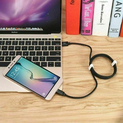 2 Meter Braided Fishing Net Data Cable Fast Charge Type c Charging Cable Line