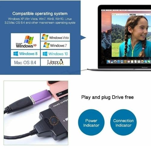 USB 3.0 to SATA External Converter Adapter Cable Lead for 2.5" HDD SSD SATA III