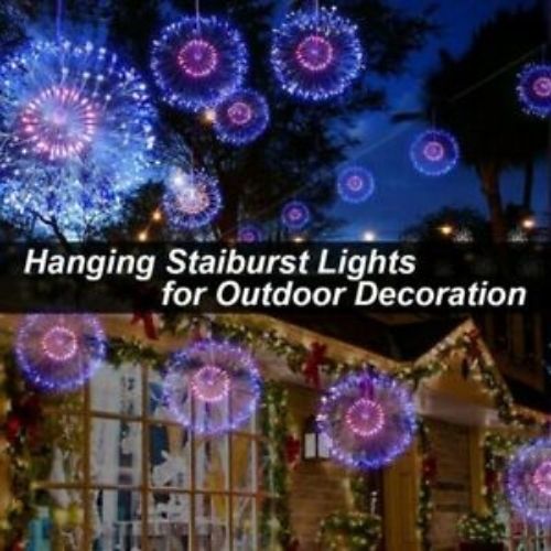 Firework Hanging Fairy LED Light 120/150 Powered Colors Home,Garden Outdoor x2