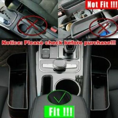 2PCS Car Seat Organiser Keys Pocket Caddy Phone Holder Side Slit Gap Storage Box