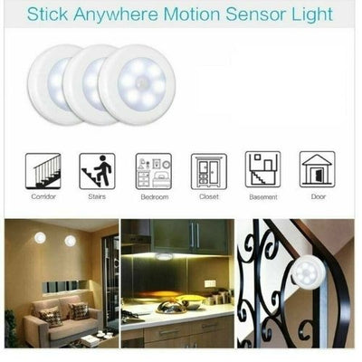 2PCS Motion Indoor Wall light with 6 LED Lights Inside Motion Sensor Night Light