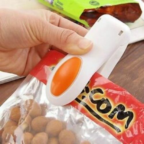 2Pcs Mini Hand Held Heat Sealer Sealing Machine Hand Pressure Heated Household