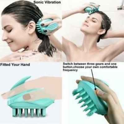 Electric Scalp Massager Head Hair Neck Body Care Shampoo Comb Brush Vibrating CA