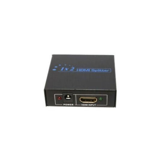 2 Port HDMI Y Splitter Amplifier 1 In To 2 Out Dual Display w/ Power Adapter