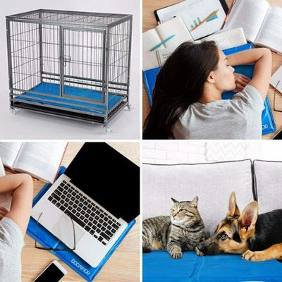 Gel Cooling Mat Dog Cat Pet Cool Pad Summer Hot Weather Bed Cushion Indoor