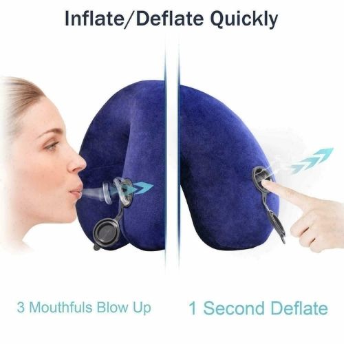 Air Travel Car Pillow Soft Inflatable Cushion Neck Support Pillow flight Sleep