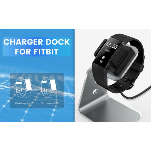 Aluminum Stand Charging Dock Bracket for Fitbit Charge 4/4 SE/3/3E Smart Watch