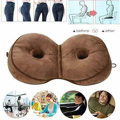 Dual Comfort Cushion Lift Hips Up Seat Cushion Posture Corrector for Office Car