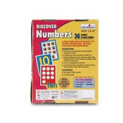 Discover Numbers Flash Cards Education Game and Puzzle 36 Piece (Multicolor)