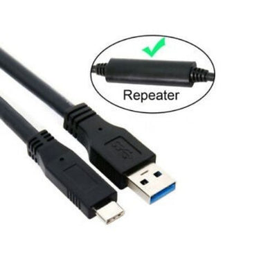 Type C to USB3.0 Cable 30Ft USB-C 3.1 to USB A Charging Data Cable with Repeater