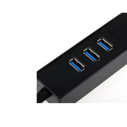 Black 1000M 3 Port Hub USB 3.0 To RJ45 Gigabit Ethernet Lan Network Adapter