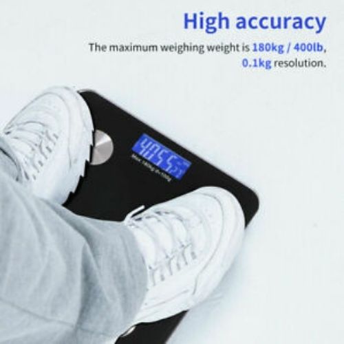 Wireless Digital Bathroom Body Fat Scale Bluetooth Scales 180KG Weight BMI Water