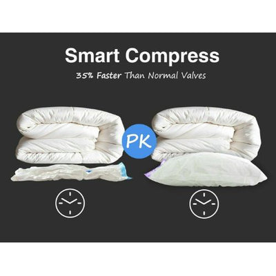 5 Pcs Vacuum Storage Bags Reusable Compression Clothing Waterproof Space Saver