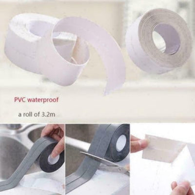 Self Adhesive Waterproof Sealant Caulk Strip Sealing Tape Kitchen Toilet Bathtub